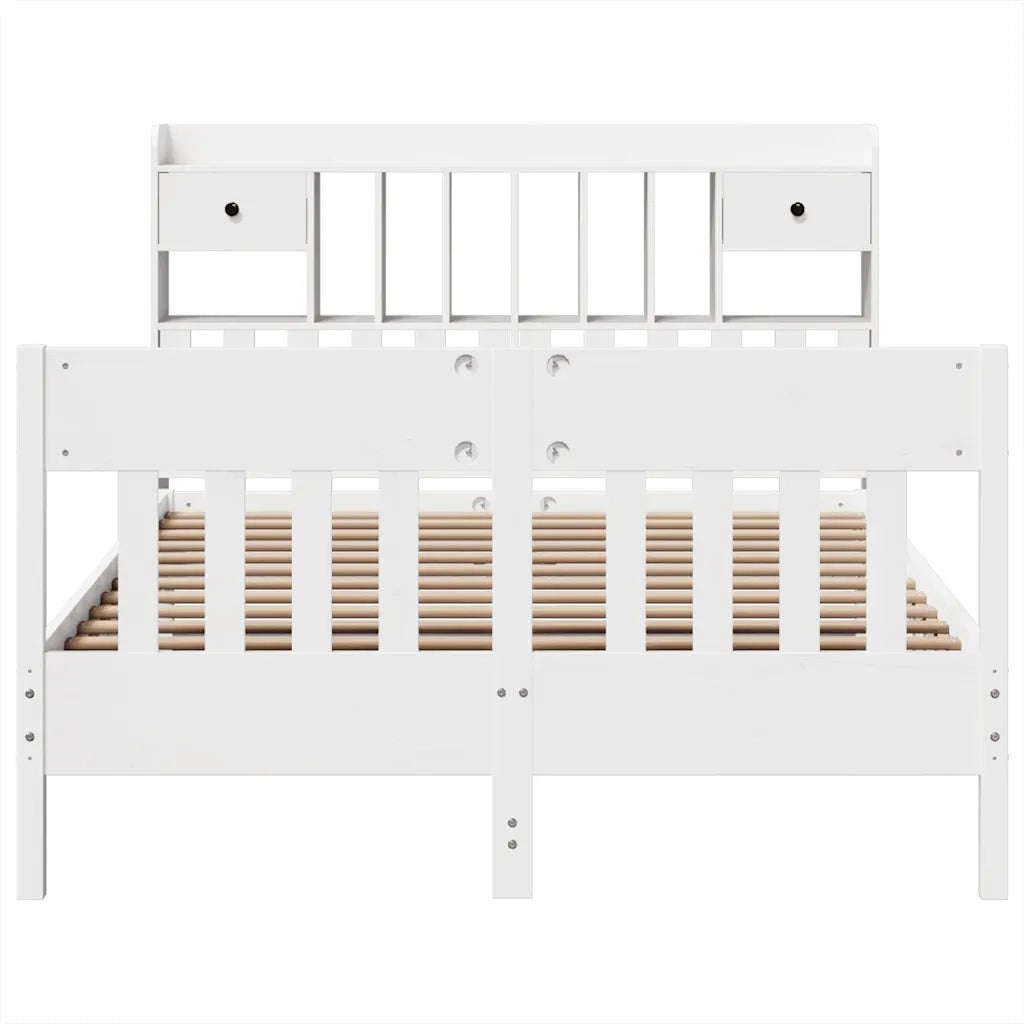 Giroletto senza Materasso Bianco 150x200 cm Legno Massello Pino 3323258