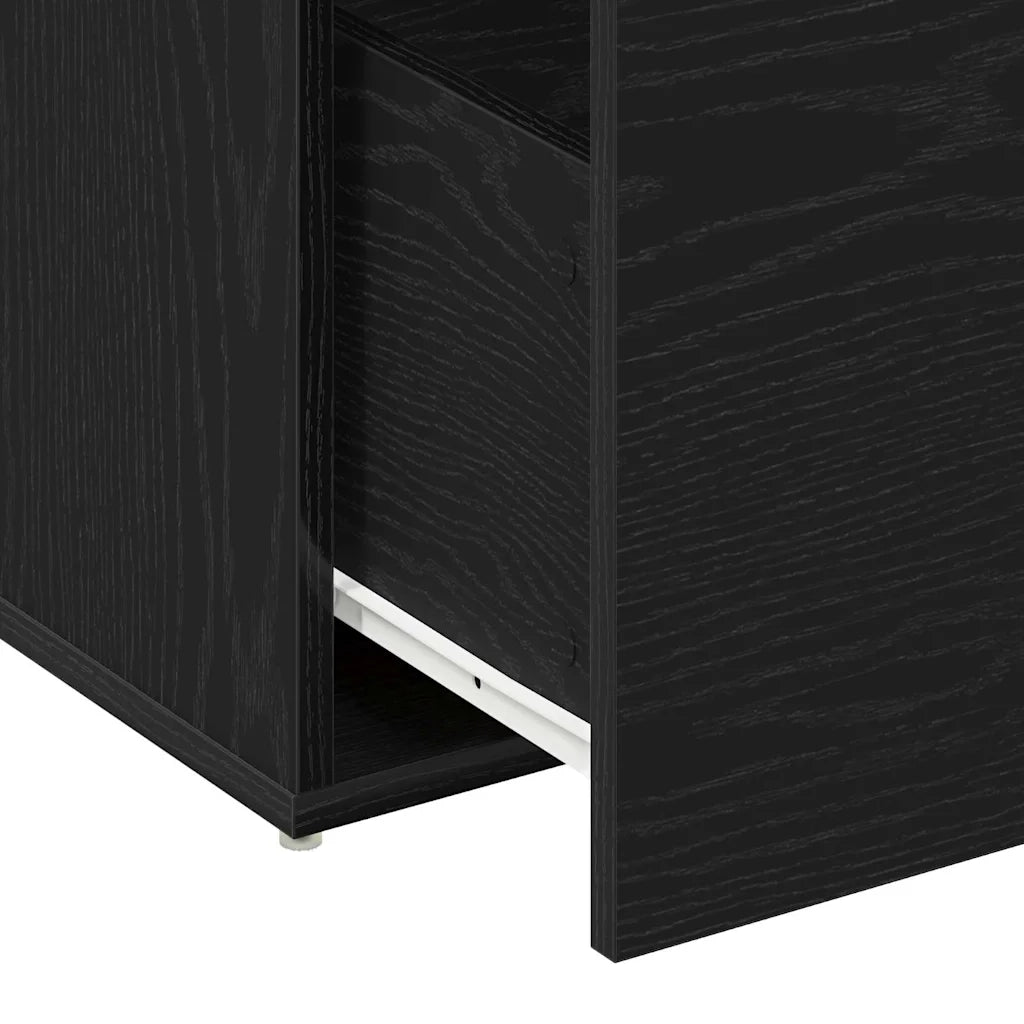 Panca per ingresso con cassetto Rovere Nero 80 x 40 x 45 cm 862701