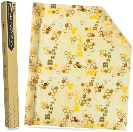Wickel di carta di miele naturale con cotone Riconfezionabile per conservazione alimentare, panini e sandwich, 13 x 39 cm