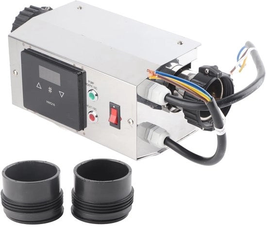 Piscina riscaldatore 2KW - Termostato digitale - Acciaio inossidabile - Installazione semplice - Adatto per SPA/piscine - Prestazioni durature - Termostato piscina
