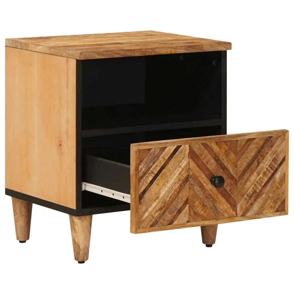 Comodino 2 pcs Marrone 50 x 33 x 60 cm Legno di mango massello 4018923