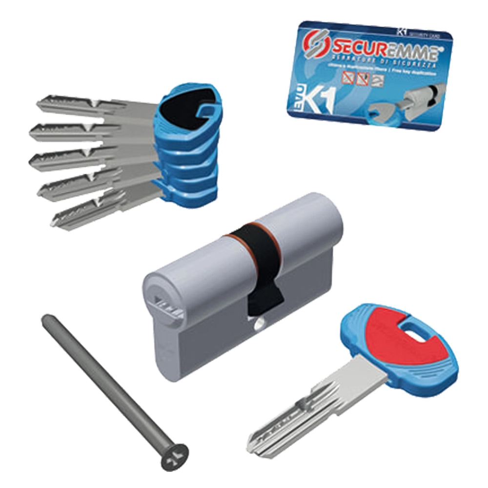 CILINDRO SAGOMATO 'EVOK1' mm 30 + 45 = 75  - SECUREMME