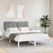 Letto con Testiera Rivestita-Struttura Letto con Testiera Grigio chiaro 140 x 200 cm 764064