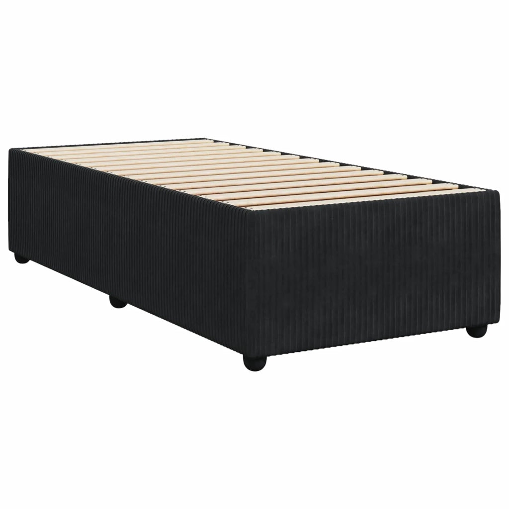 Letto box spring con materasso Nero 90 x 200 cm Velluto 3451609