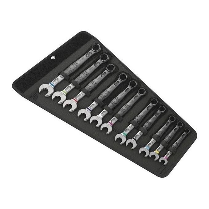 Wera 05020231001 Joker Set di chiavi combinate a corona 11 pezzi 8-19 mm con borsa pieghevole colore Nero