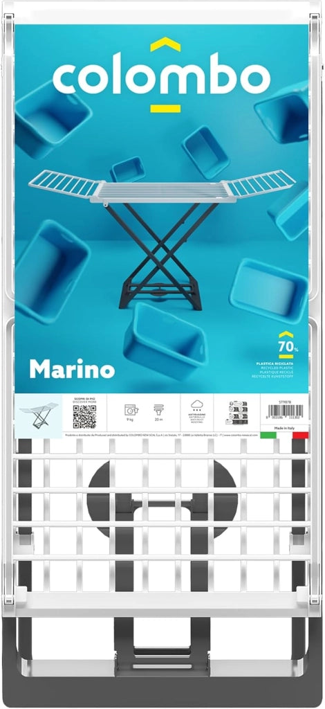 Stendino Stendibiancheria in materiale riciclato antiruggine mod.MARINO COLOMBO