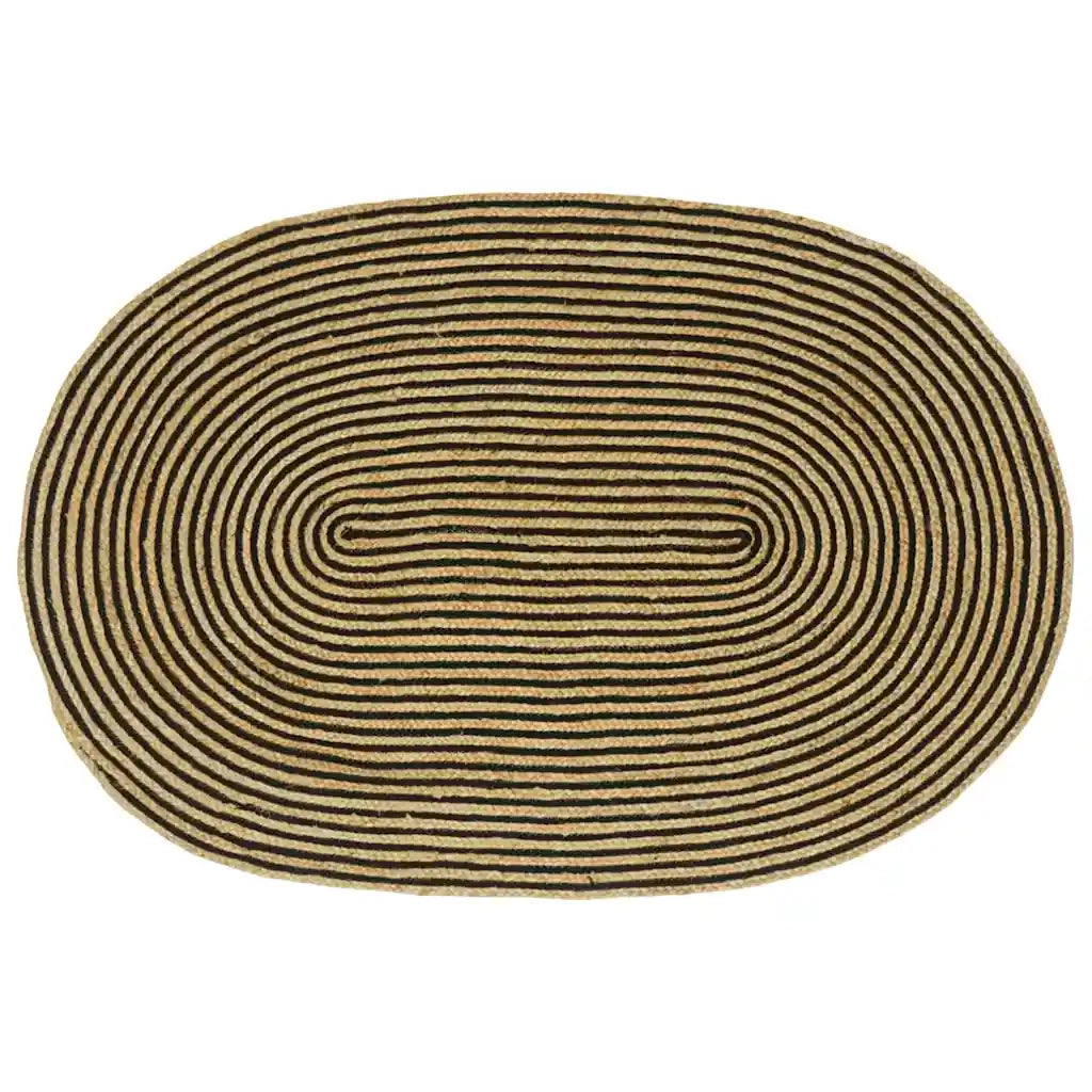 Tappeti per area Naturale e Nero 122 x 183 cm Juta 42010768