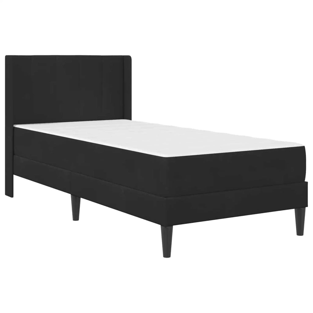 Struttura letto con materasso-Giroletto Nero 90 x 200 cm Velluto 942913