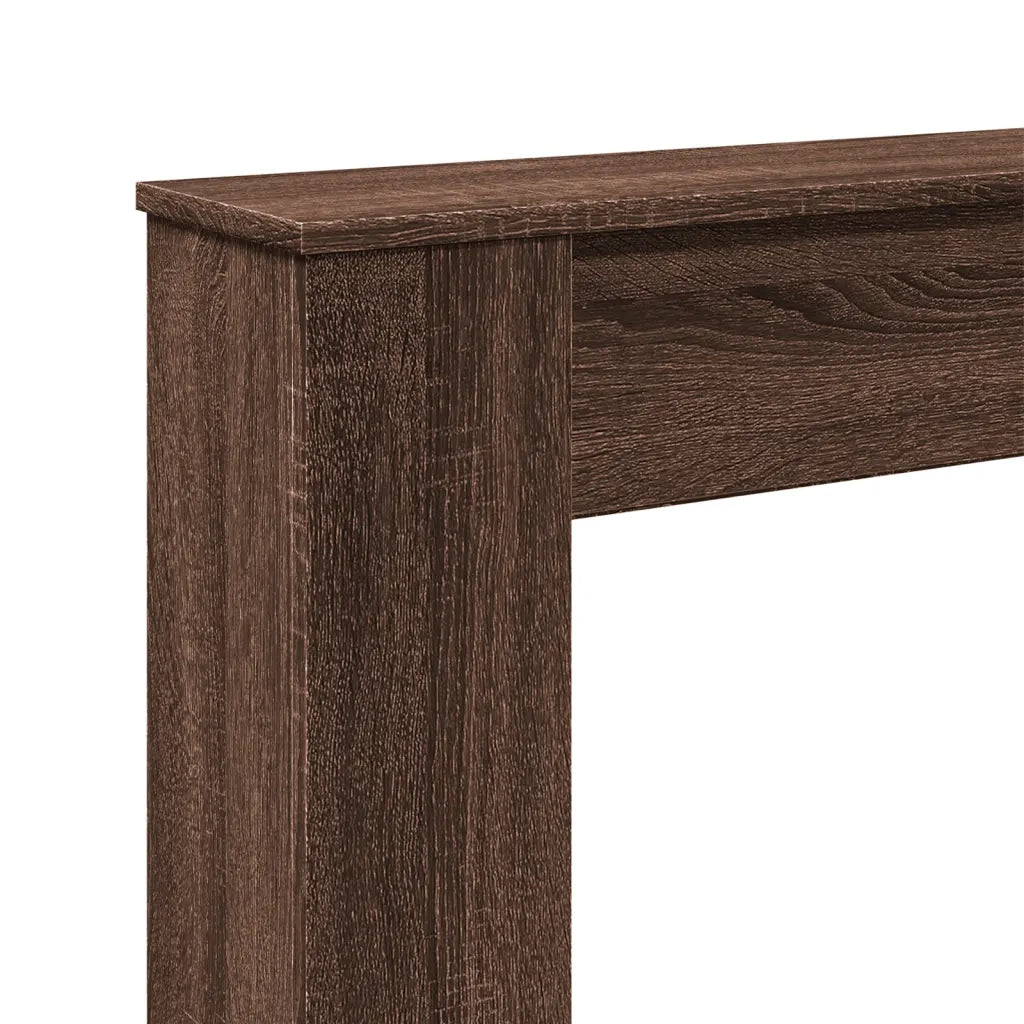 Cornice per Camino-Rivestimento per Camino Rovere Marrone 100x20x100 cm in Truciolato