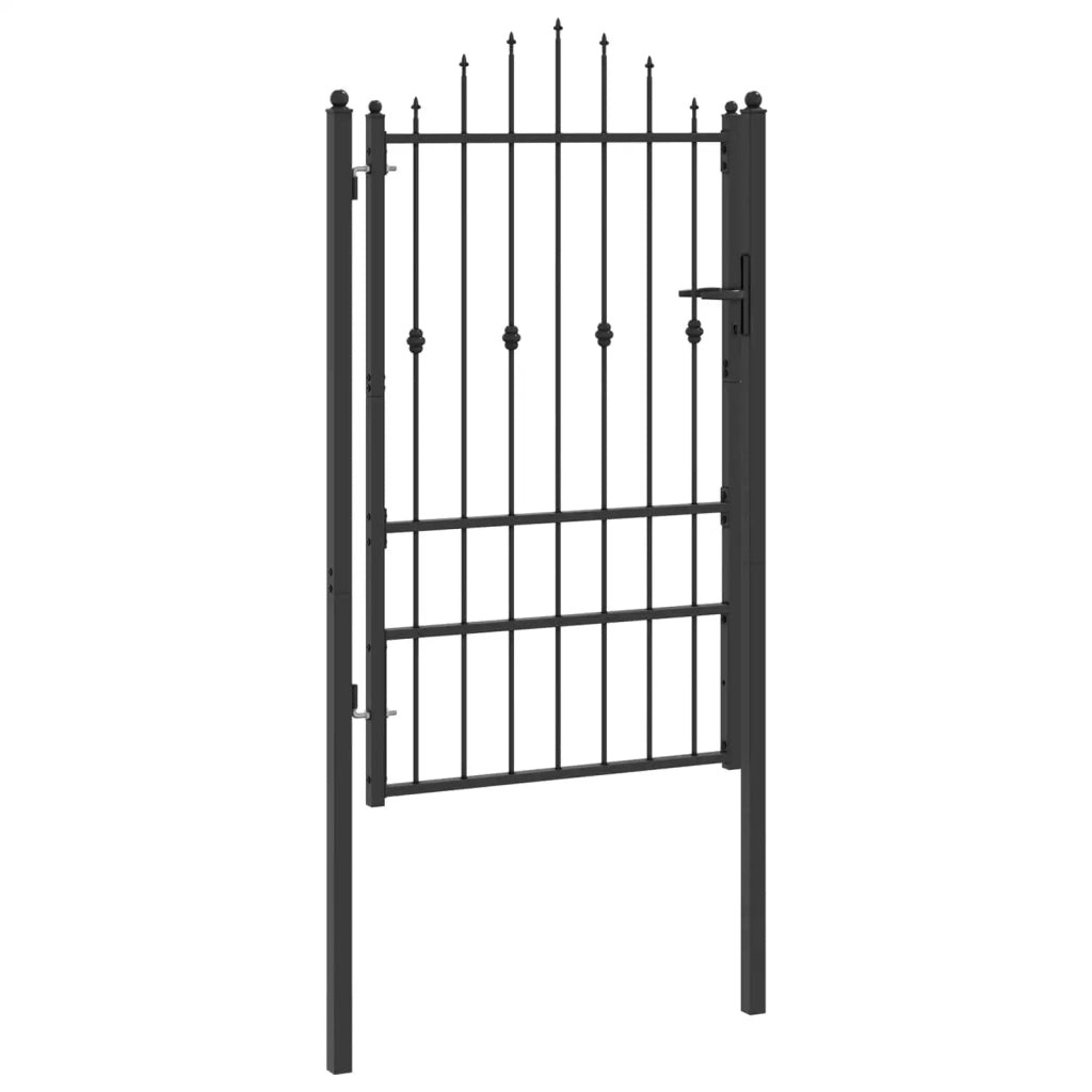 Cancello per recinzione Asten Nero 150 x 88 cm Acciaio 42034051