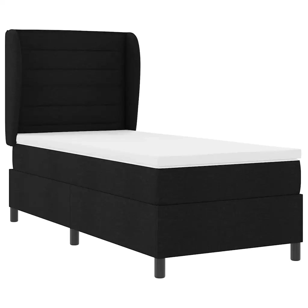 Letto a molle con materasso Nero 80 x 200 cm Tessuto 3340468
