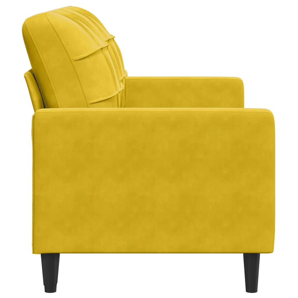 Divano a 2 Posti-Sofa 2 Posti giallo 140 cm in Velluto 220562