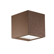 Silver Applique LED 4,5W Biemissione Quadrata IP65 3000K Marrone - Lampada da Parete per Esterni in Alluminio