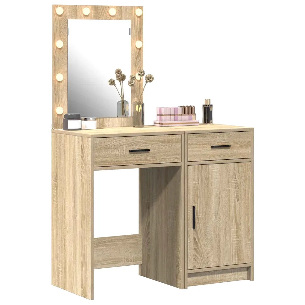 Toeletta | Tavolo da Trucco con cassetto 2 pz Marrone 50 x 41 x 135 cm