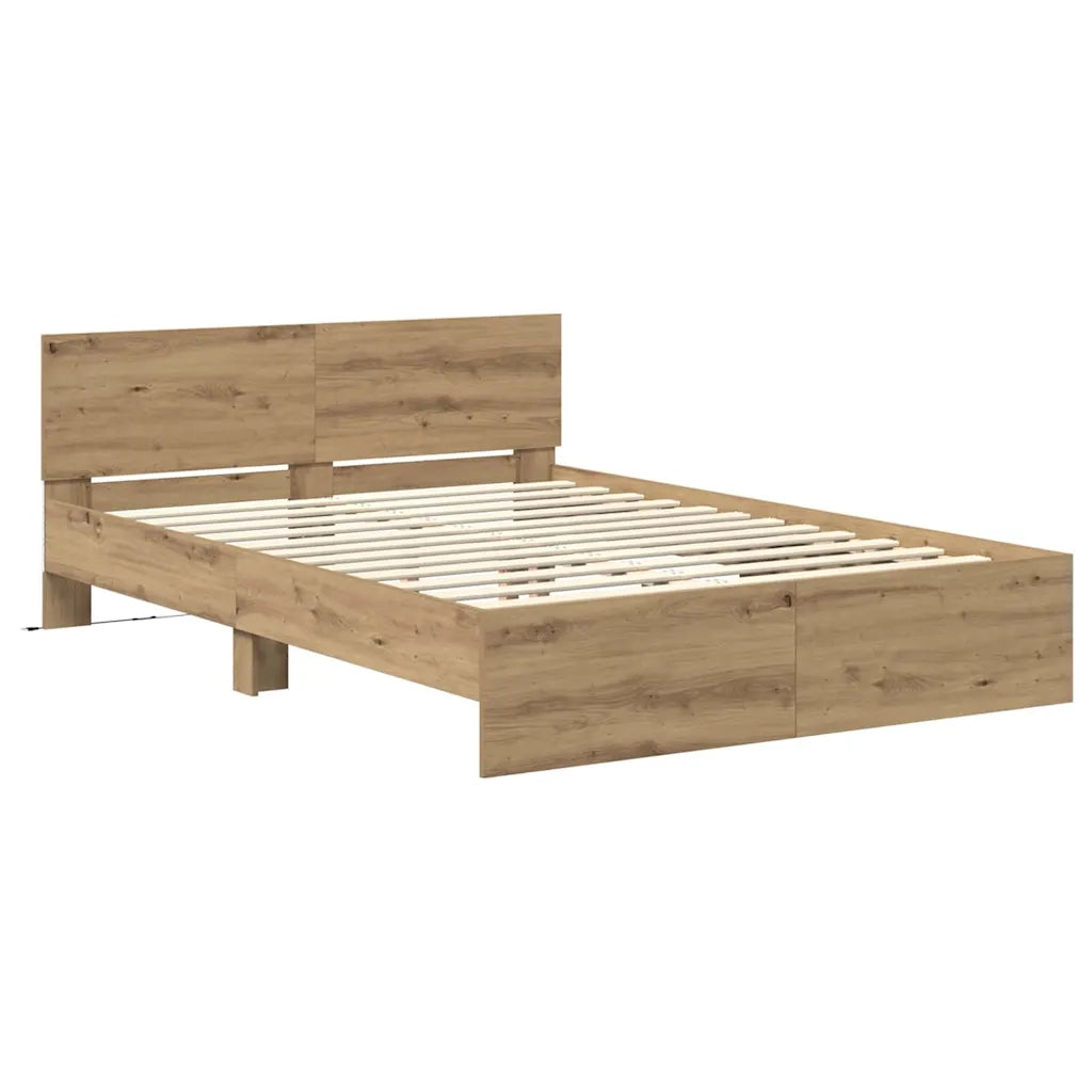 Struttura del letto Rovere artigianale 140 x 190 cm