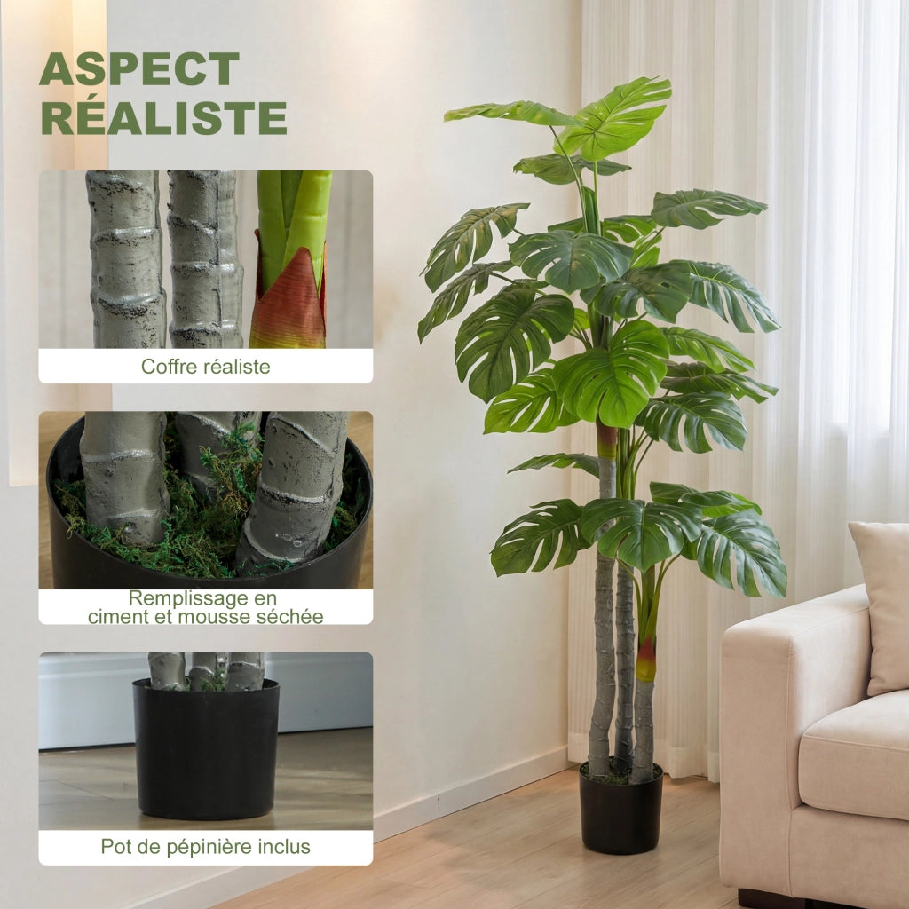 Pianta Artificiale Monstera ¨C Xylo ¨C H.1,5 m con Vaso