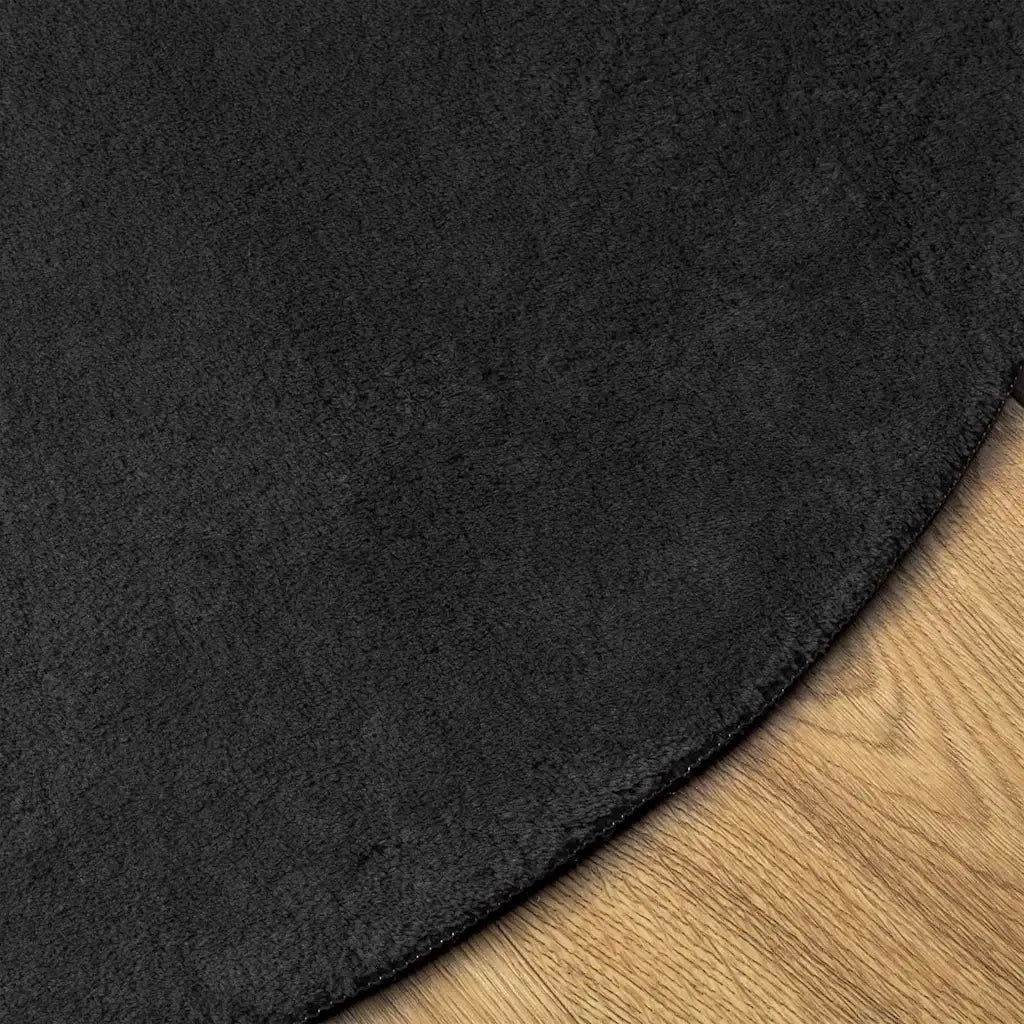 Tappeti per area Ovale HUARTE Nero 100 x 200 cm 100% Poliestere 4103650
