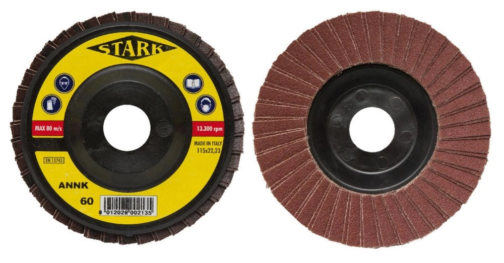 10pz disco abrasivi a lamelle mm.115x22 gr.100 cod:ferx.442