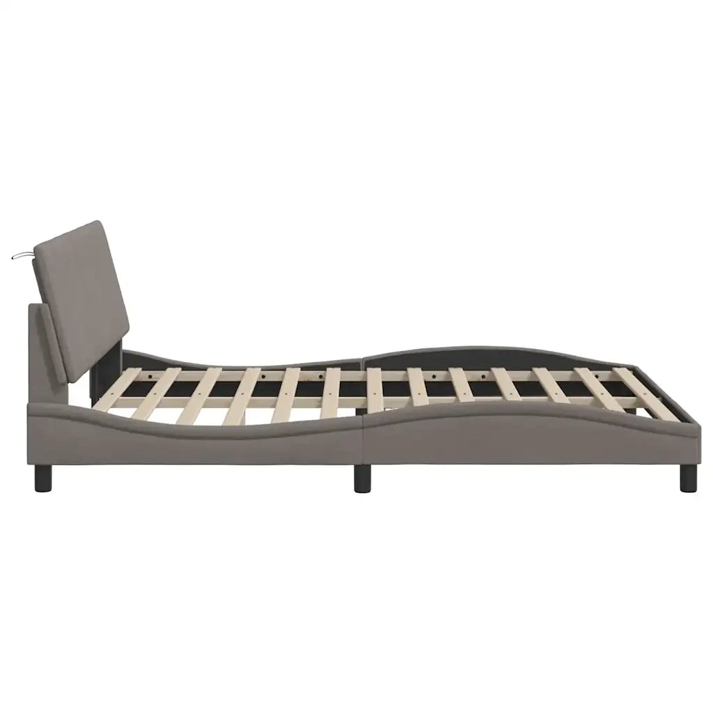 Giroletto senza Materasso Hanko Tortora 160x200 cm in Tessuto 3310472