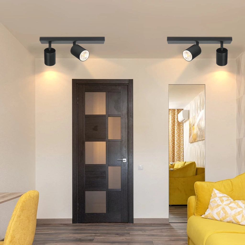ZMH Faretto da soffitto a 2 fiamme 30CM plafoniera design moderno GU10 industriale orientabile