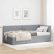 Struttura Letto Angolare con Materasso 2 pz-Giroletto con materasso Grigio chiaro 445059