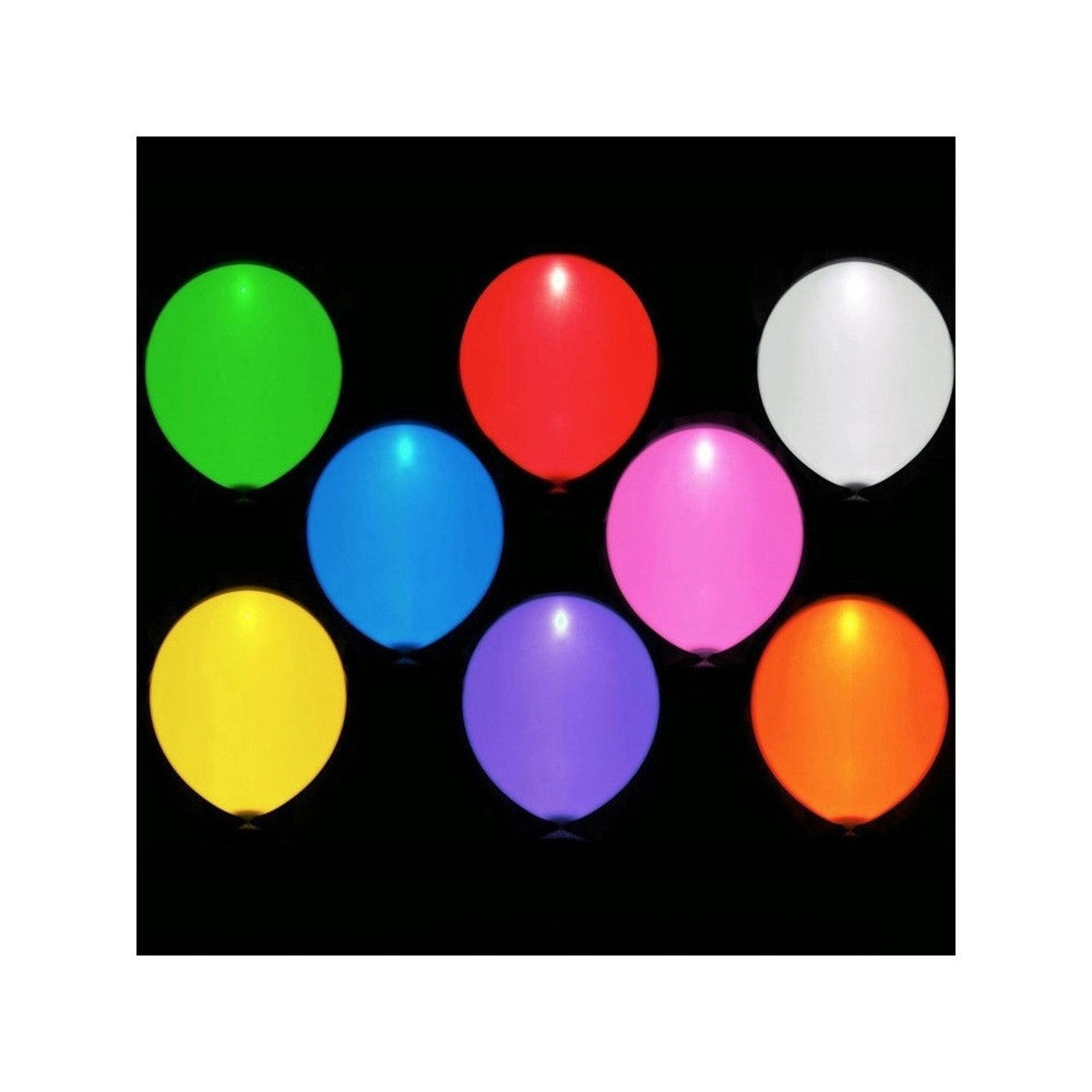 Trade Shop - Palloncini Luminosi 30 Cm Colorati Confezione 10 Pezzi Eventi Festa Balloon -