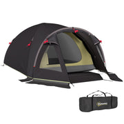 Tenda da campeggio per 2 persone ¨C zephmum ¨C Nero UV50+ tunnel con avancorpo