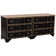 Credenza in legno 193x50x80h cm nera