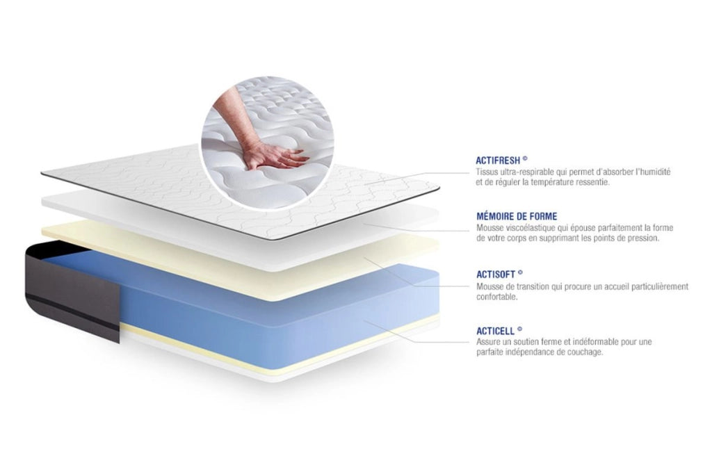 Materasso Actimemo night 100x200cm - Spessore : 20cm - Memory foam - Molto rigido