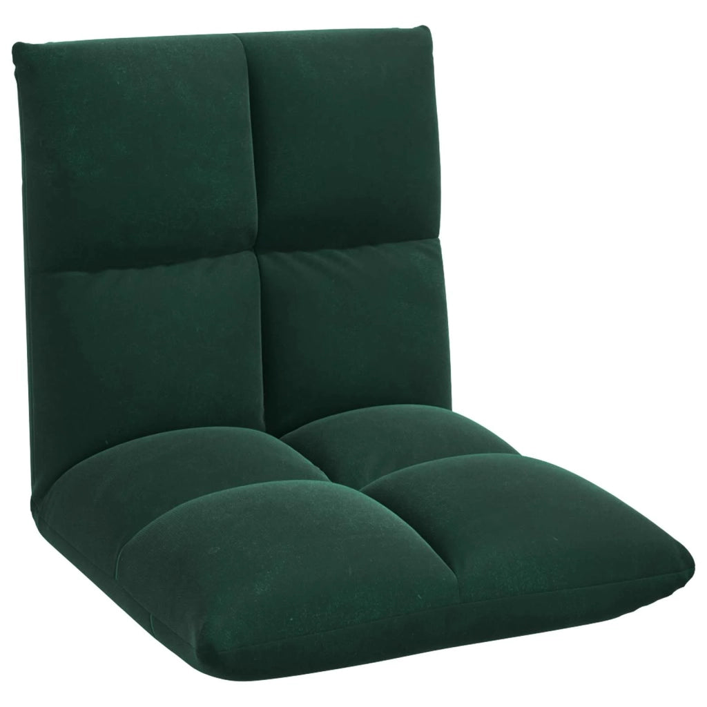 Sedia da Pavimento Verde Scuro 50 x 61 x 57 cm Velluto 42028152