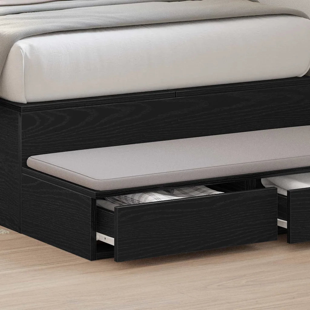 Cassetti per letto Rovere Nero 100 x 36,5 x 16,5 cm 866908