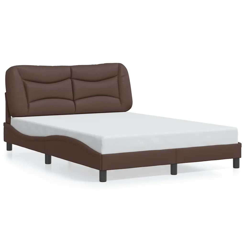 Giroletto con LED senza Materasso-Struttura Letto Hvar Marrone 140x190 cm