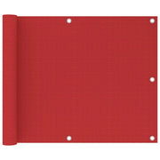 Schermo per balcone schermo per la privacy 75 x 600 cm HDPE rosso 02_0010358