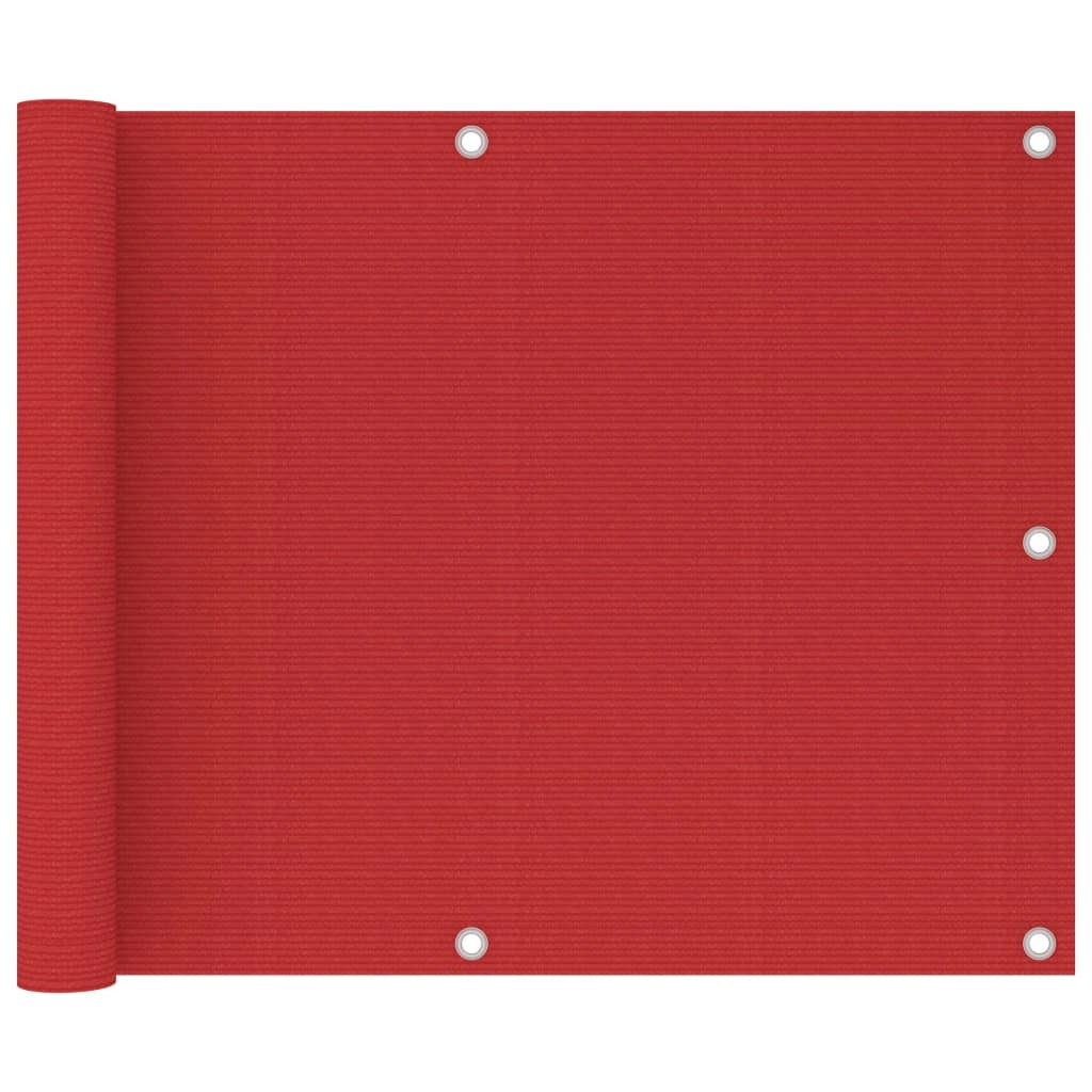 Schermo per balcone schermo per la privacy 75 x 600 cm HDPE rosso 02_0010358
