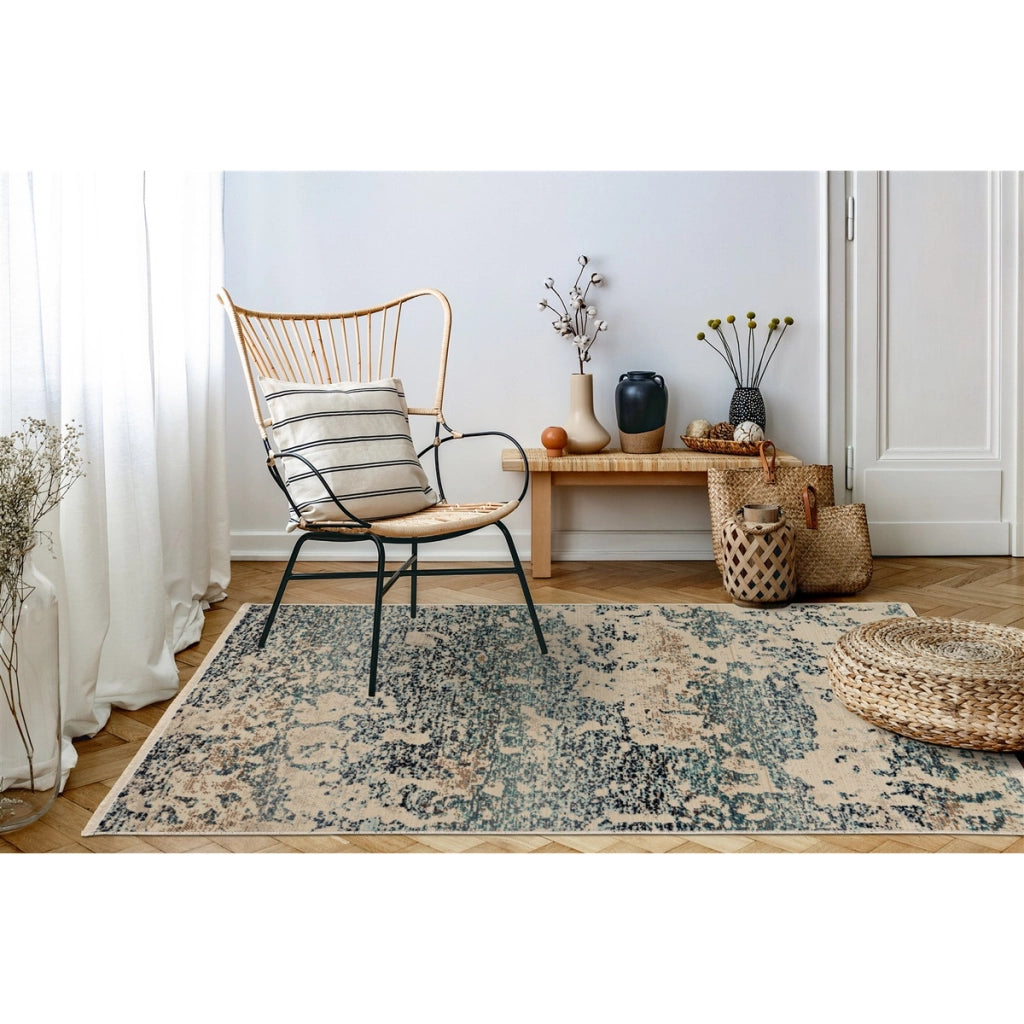 Tappeto Charu 300 Blu in Stile Vintage 160x230 cm