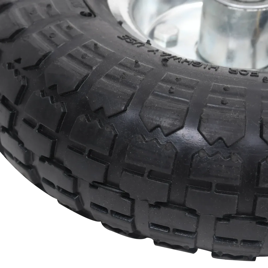Ruote Carrello a Mano 2 pz in Gomma 4.10/3.50-4 (260x83) 142976