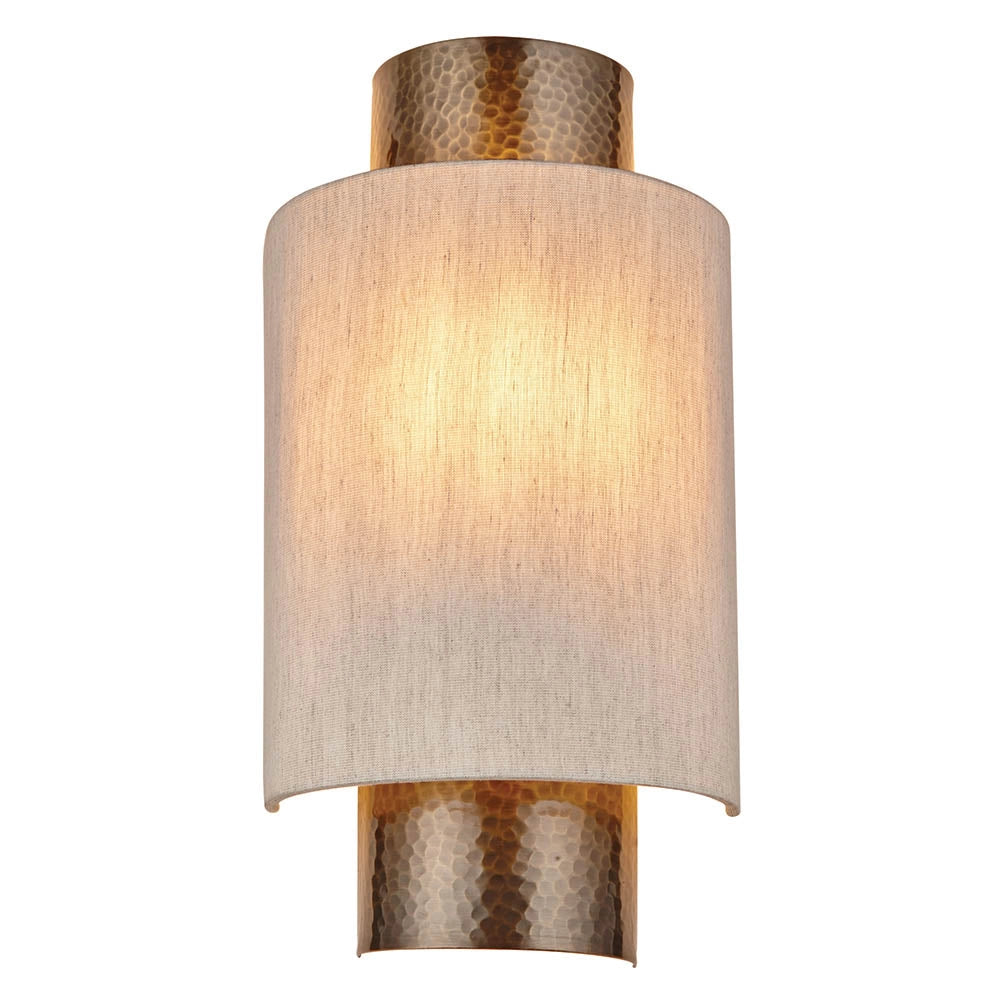 Applique Indara bronzo martellato semicircolare E14 Endon