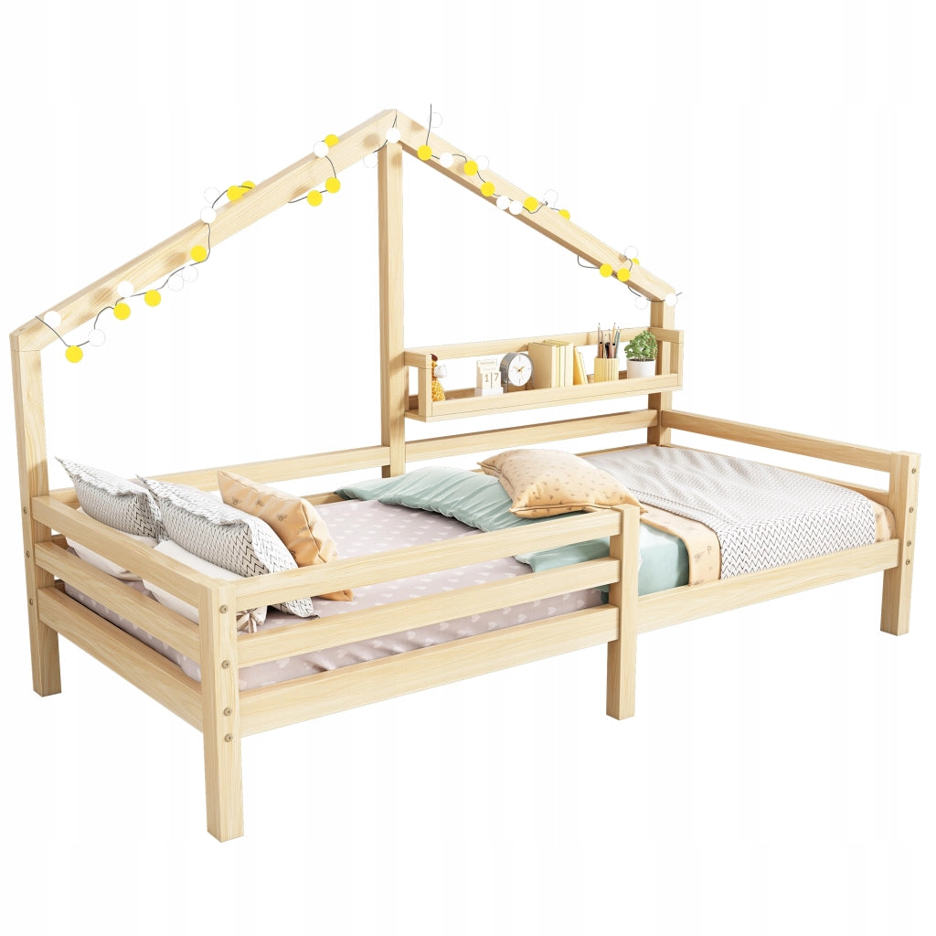 Letto singolo per bambini con ripiano - Xylo - 90x200