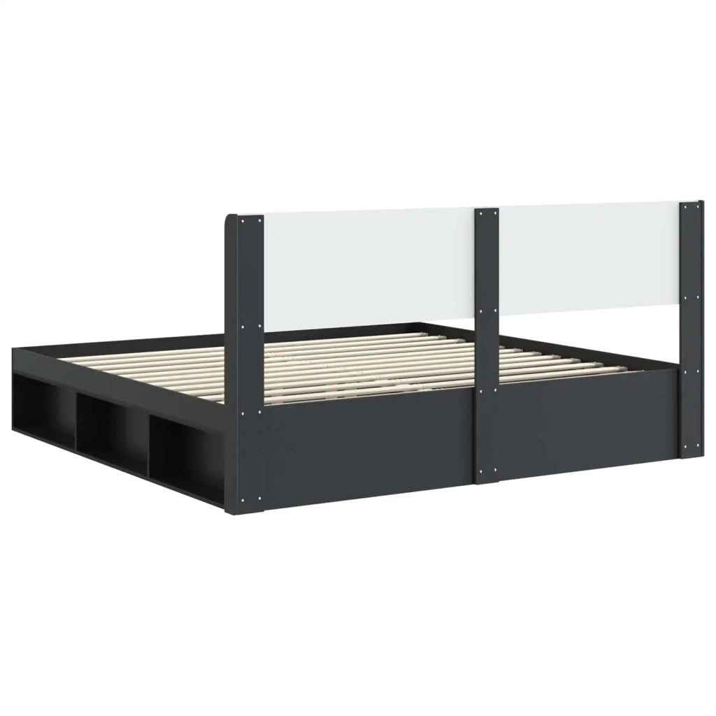 Struttura del letto con stoccaggio e testata 3 pcs 3414172
