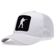 Cappellino da baseball CS GO ricamato, bianco