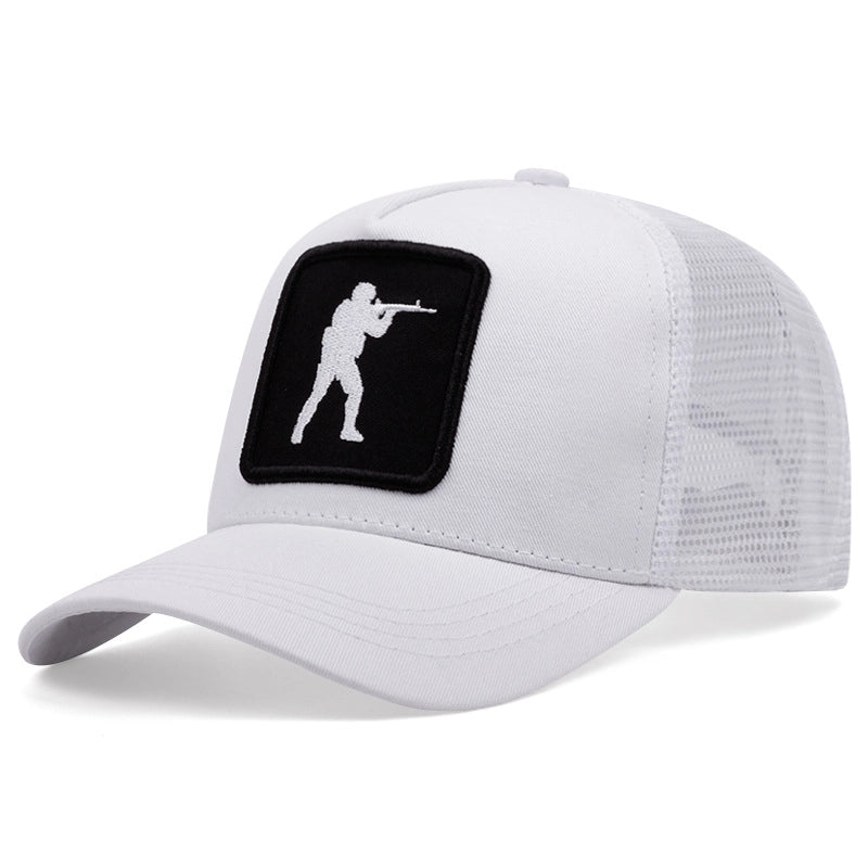 Cappellino da baseball CS GO ricamato, bianco