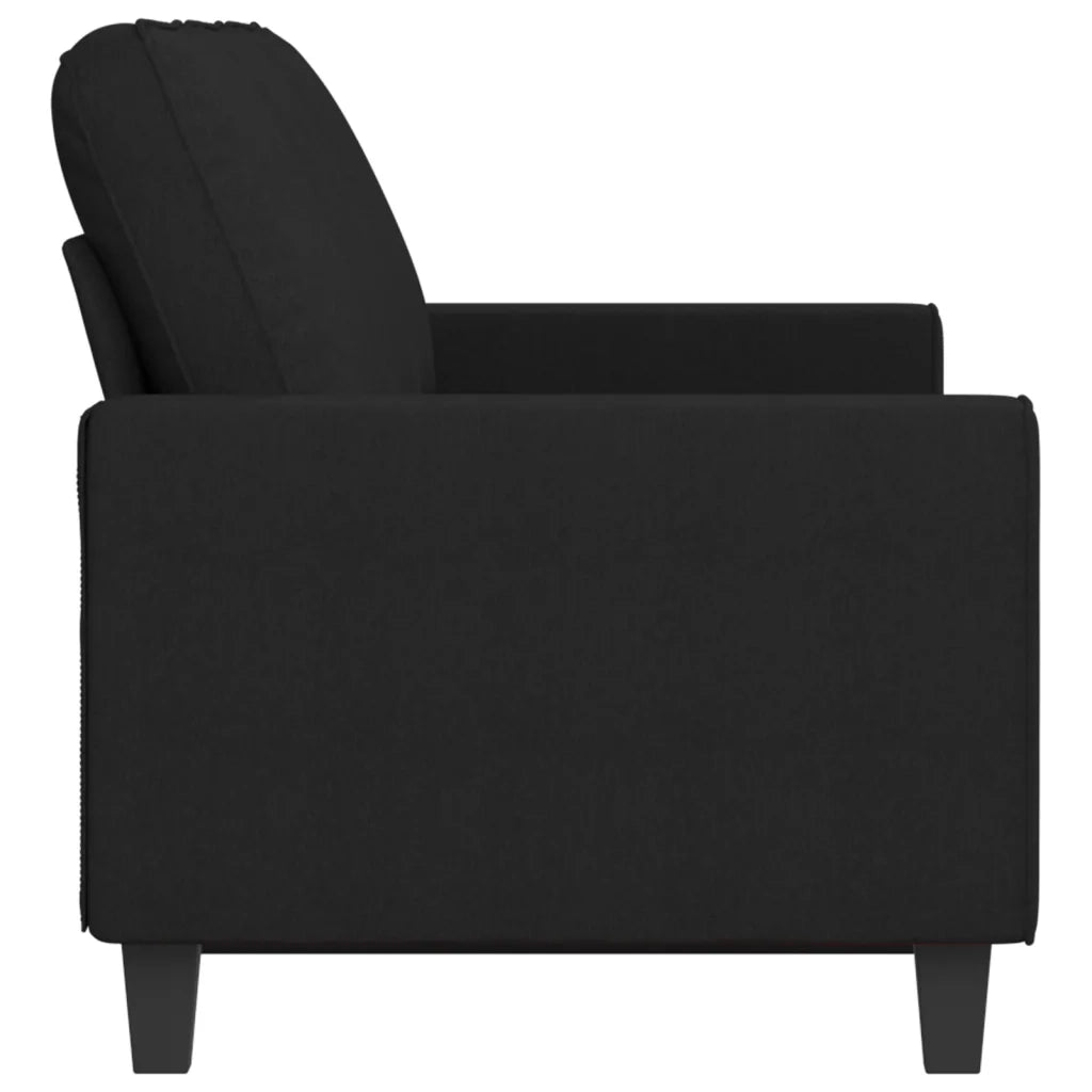 Divano a 3 Posti Nero 180 cm in Tessuto 359403