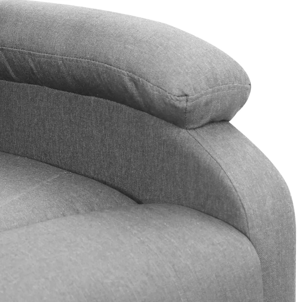 Poltrona Alzapersona Massaggiante Grigio Chiaro Tessuto 329709