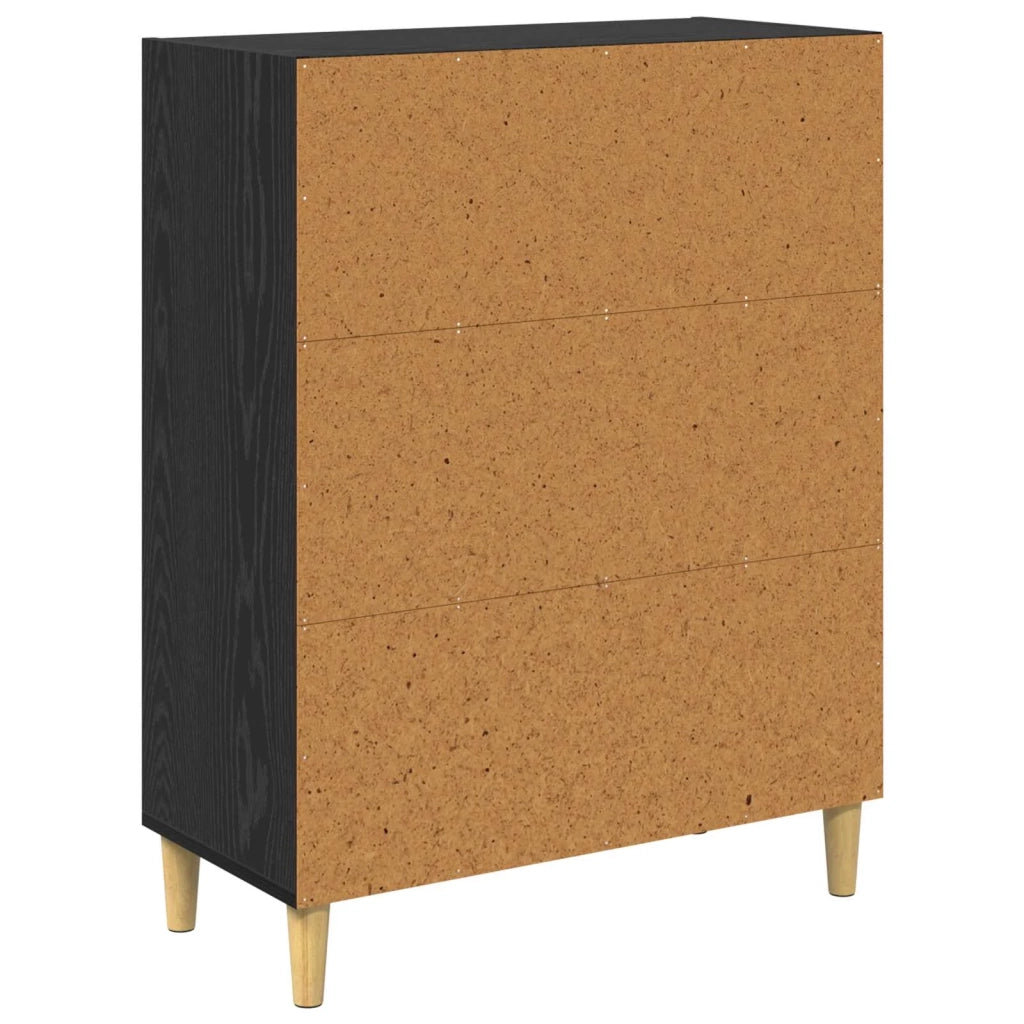 Credenza Rovere Nero 69,5 x 32,5 x 90 cm Legno multistrato 880703