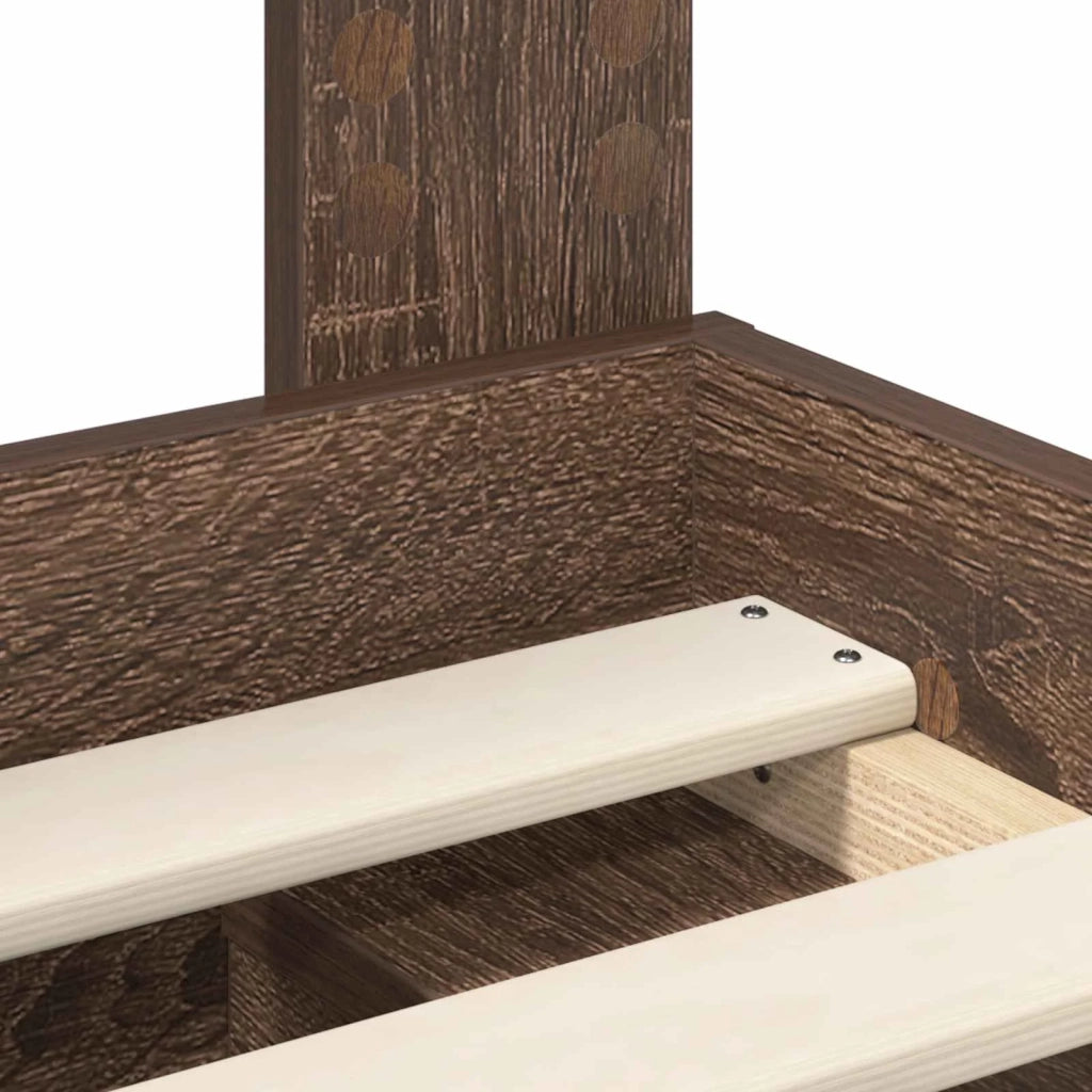 Struttura del letto Rovere Marrone 90 x 190 cm Pino massello 3412958