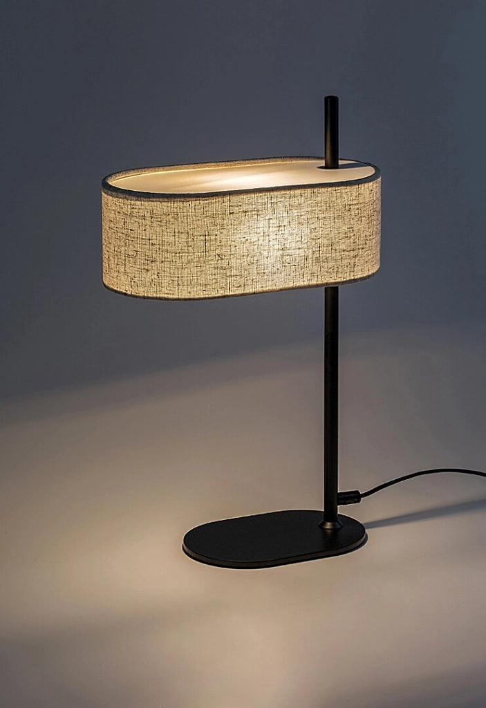 Lampada da tavolo Narmin scandinava nero/beige E14 40W