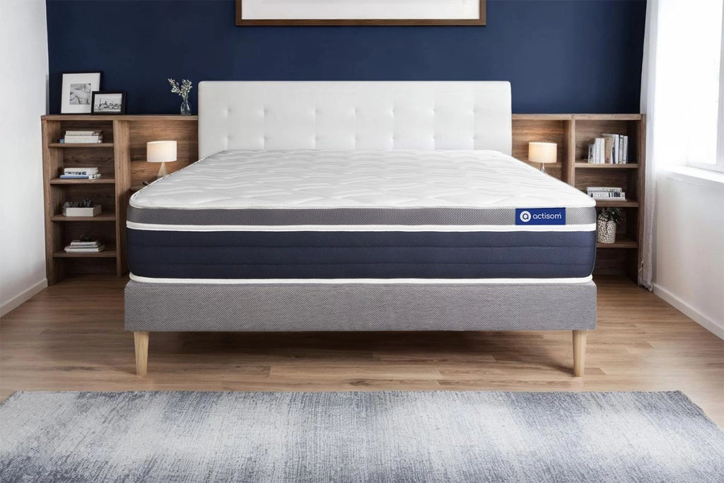 Kit rete e materasso Actiflex confort 120x195cm - Spessore : 26cm - Molle insacchettate e memory foam - Moderatamente rigido