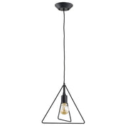 Lampada a sospensione minimal nera triangoli E27 15W Carvi