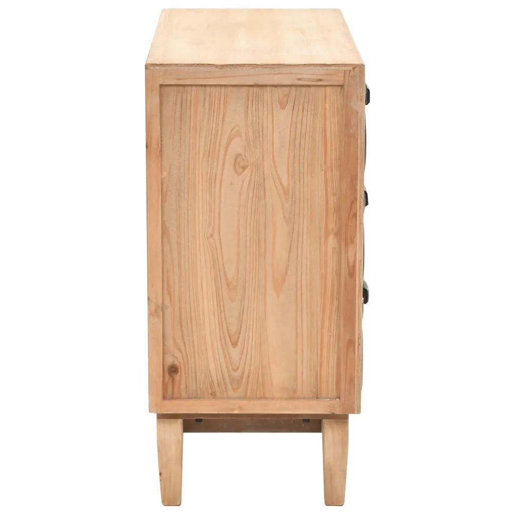Cassettiera in Legno Massello di Abete 80x36x75 cm 245778