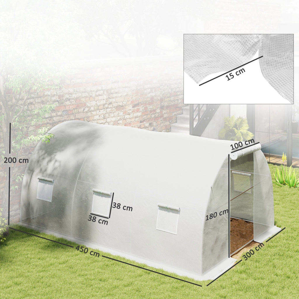 Serra da giardino tunnel ¨C Minimal ¨C 4.5x3x2 m bianco